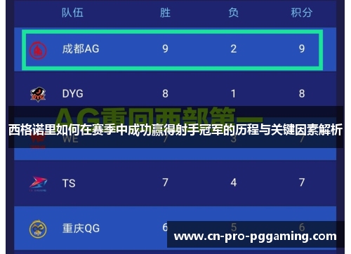 西格诺里如何在赛季中成功赢得射手冠军的历程与关键因素解析